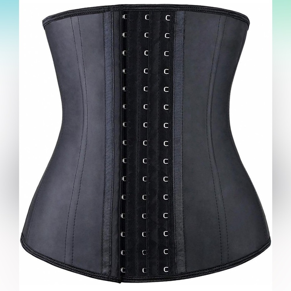 NWT For A Size XL Black Waist Trainer Corset Hook Closure Bone In | 4XL